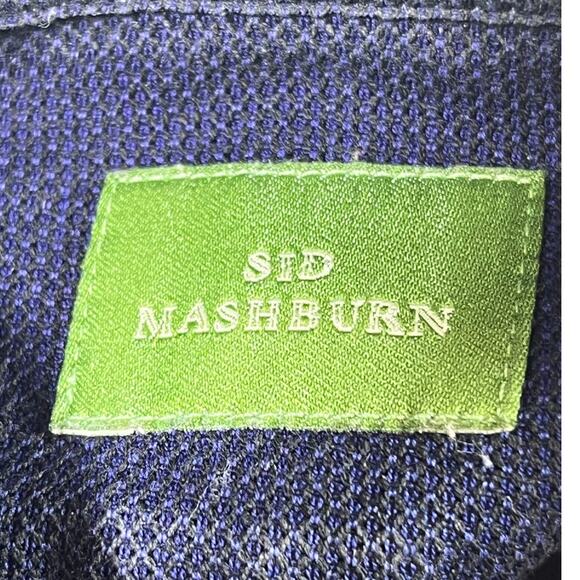 Sid Mashburn Men’s Medium Blue Long Sleeve Button Front Collared Dress Shirt - Picture 3 of 6